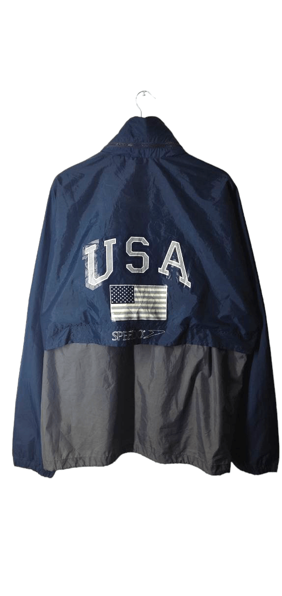 USA Olympics VINTAGE 1992 OLYMPIC USA SPEEDO WINDBREAKER JACKET Size US L / EU 52-54 / 3 - 1 Thumbnail