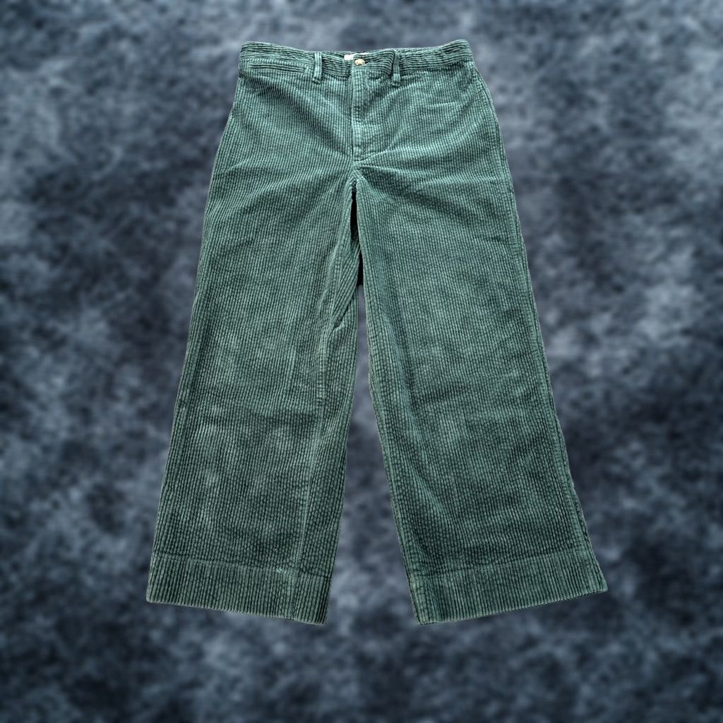 Madewell Madewell Pants Womens 30 Corduroy Slim Emmett Wide Leg Crop Forest Green Stretch Casual Jeans Pants Boys Girls Mens Womens Size 30" / US 8 / IT 44 - 1 Thumbnail