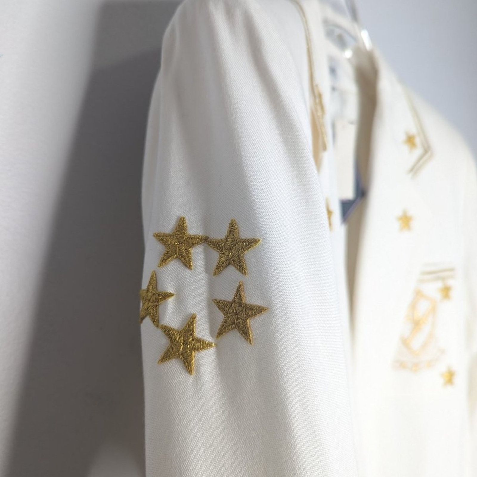 Vintage Vintage Icing Gold Star Embroidered Crest Long Sleeve Blazer Size XS / US 0-2 / IT 36-38 - 8 Thumbnail