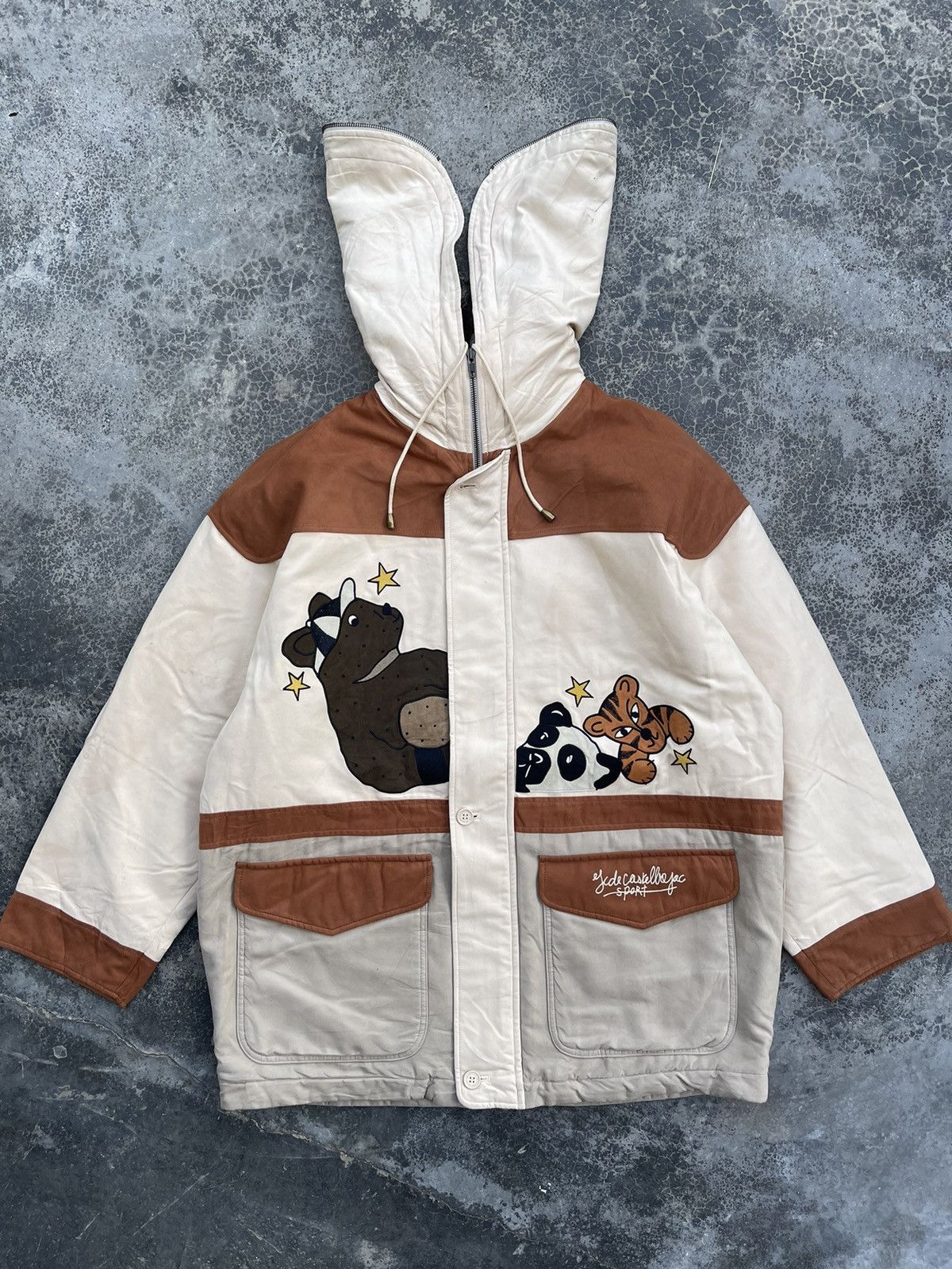 Jean Charles De Castelbajac × Vintage Vintage Castlebajac Family Collection Split Hood Jacket Size US L / EU 52-54 / 3 - 9 Thumbnail