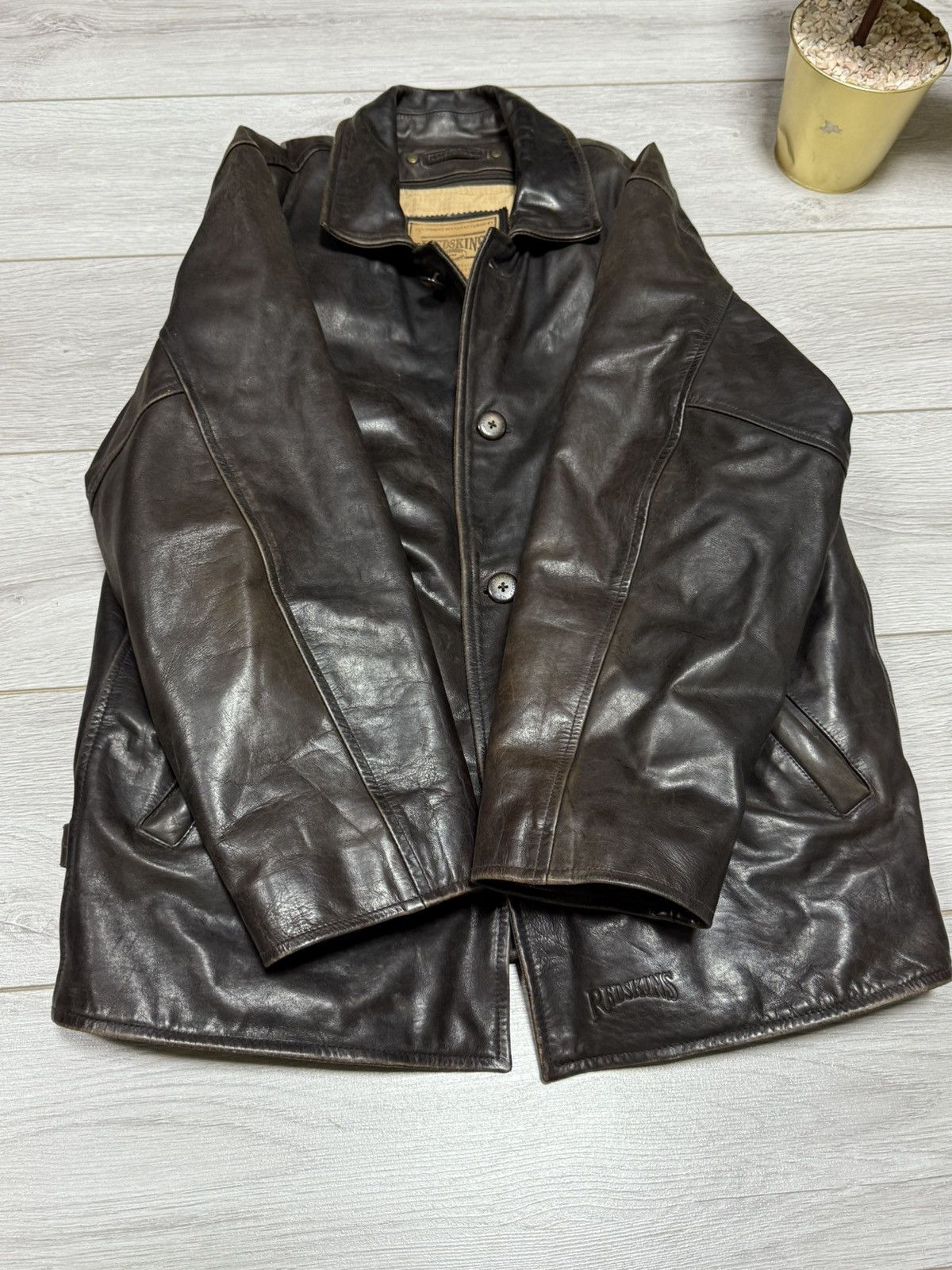 Other Redskins leather buttons up leather jacket coat insulated Size US S / EU 44-46 / 1 - 11 Thumbnail