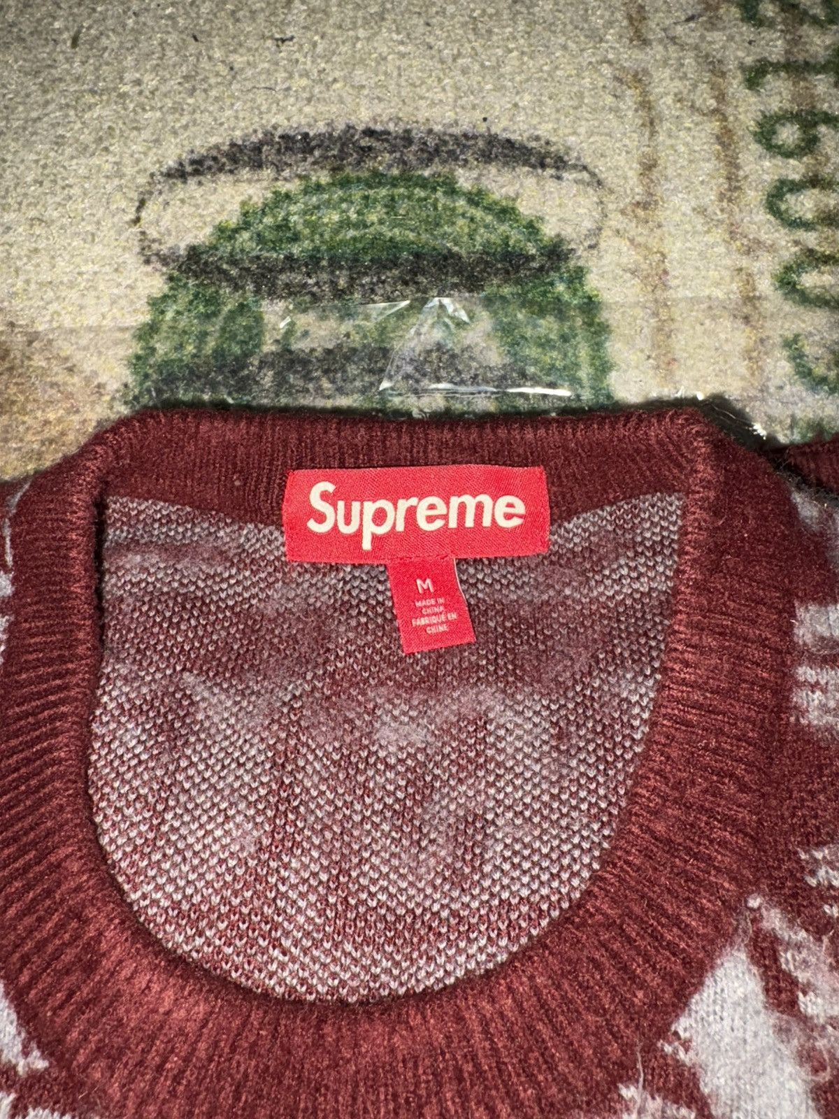 Supreme Supreme Money Sweater Burgundy Size US M / EU 48-50 / 2 - 5 Thumbnail