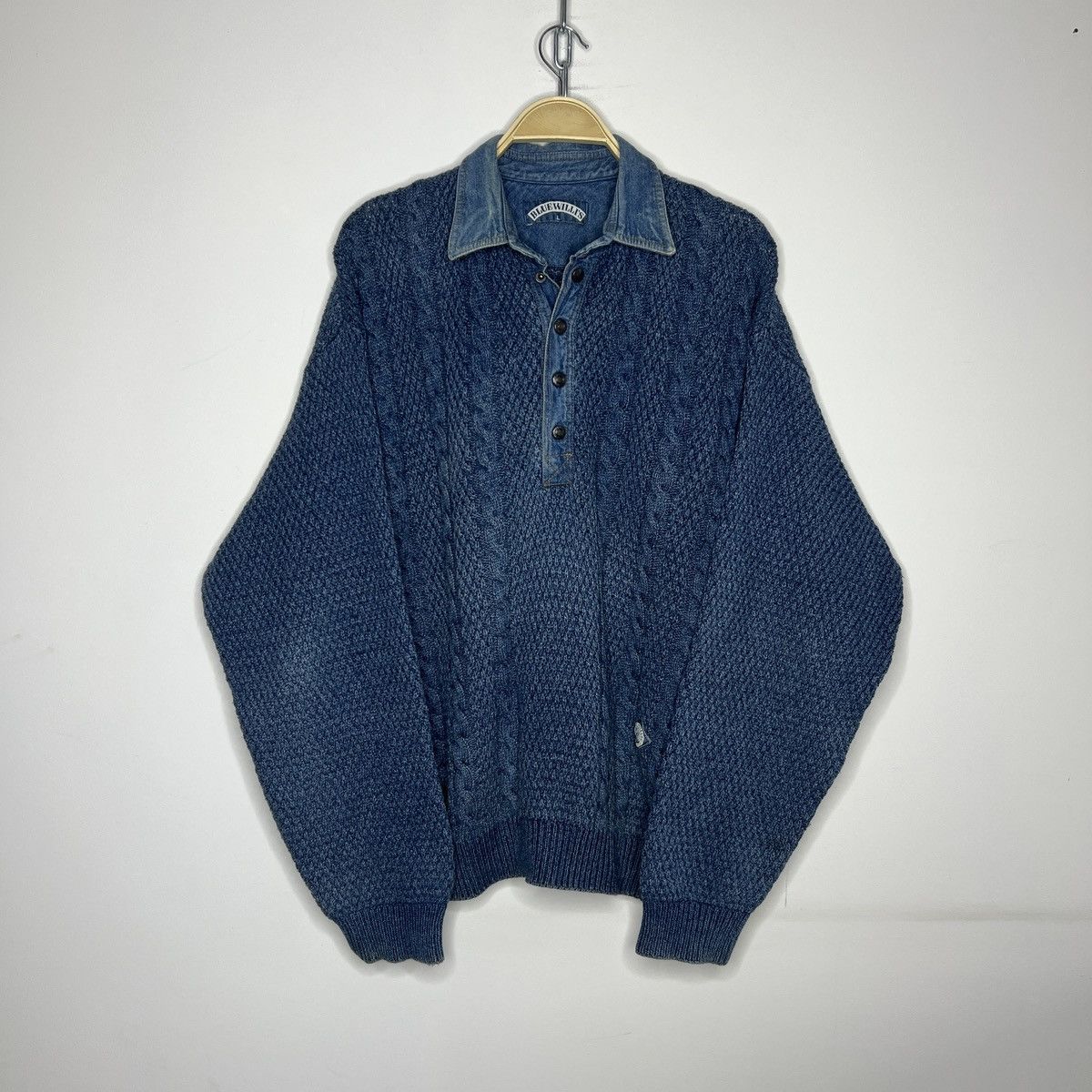 Japanese Brand × Vintage BLUE WILLIS KNIT VINTAGE SWEATER AVANT GARDE GRUNGE STYLE Size US L / EU 52-54 / 3 - 1 Thumbnail
