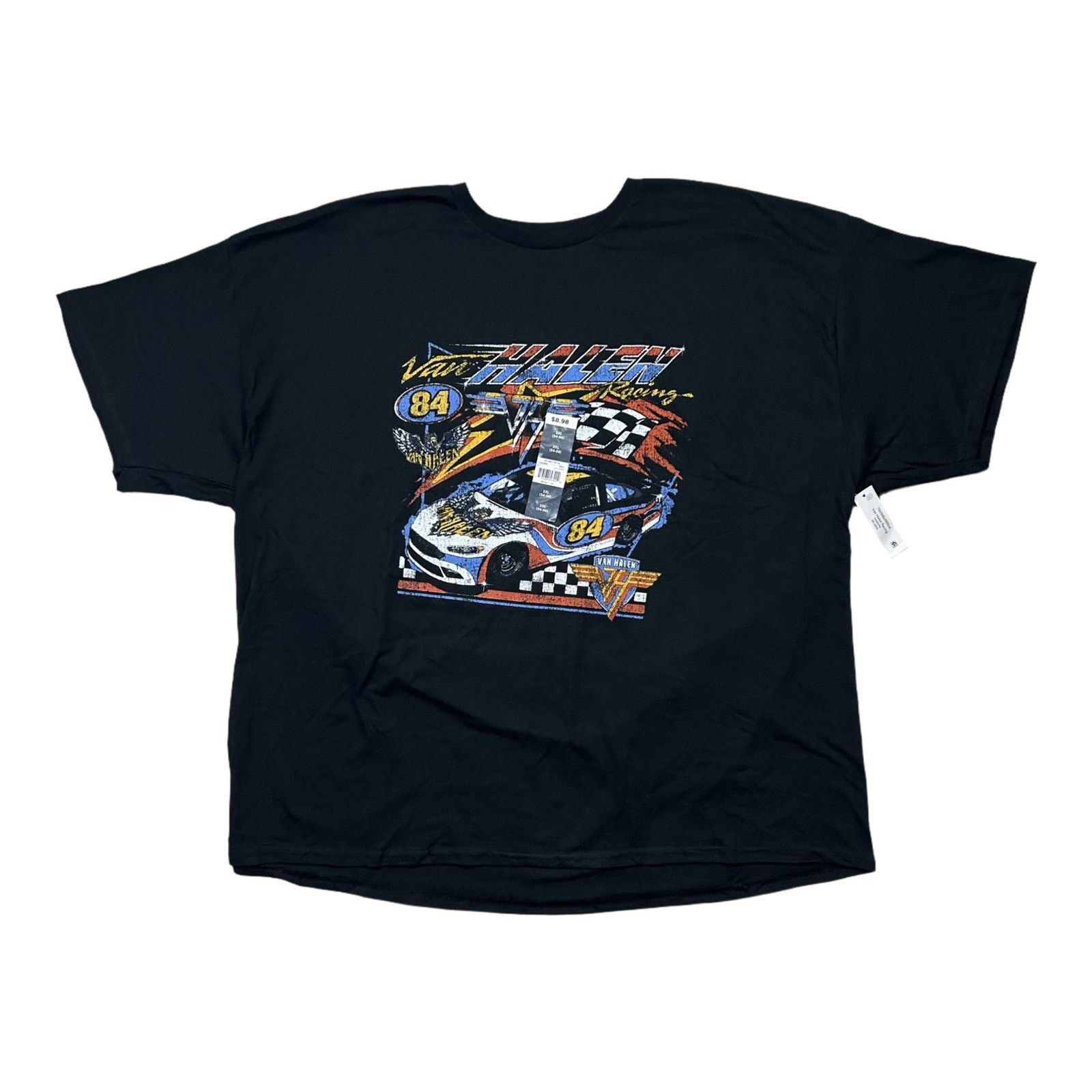 Vintage × Walmart Van Halen 84’ Tour Retro Racing Black T-Shirt Size US XXL / EU 58 / 5 - 1 Thumbnail