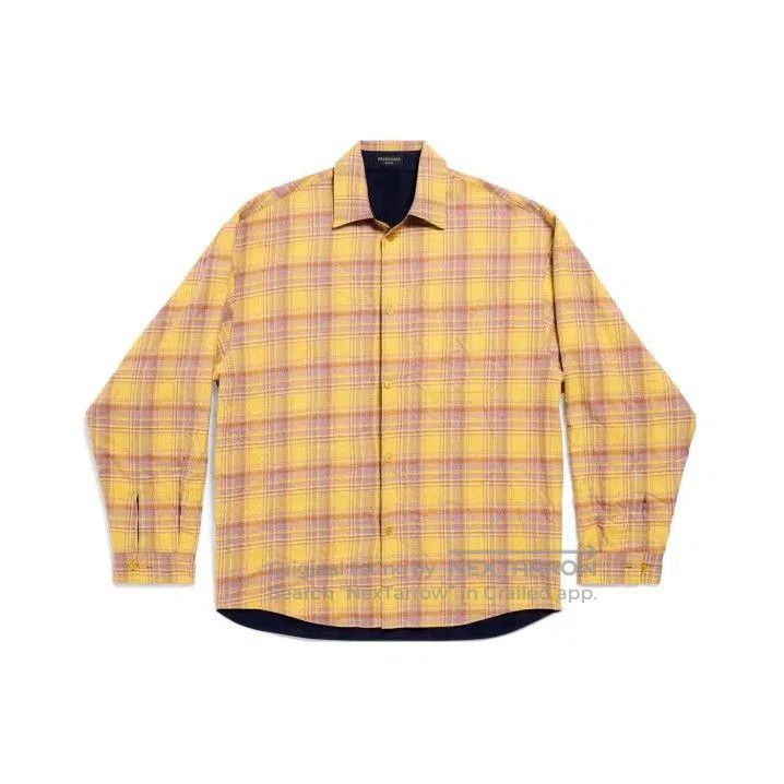 Balenciaga Balenciaga Color-Block Checkered Long Sleeve Shirt. Size US M / EU 48-50 / 2 - 1 Thumbnail