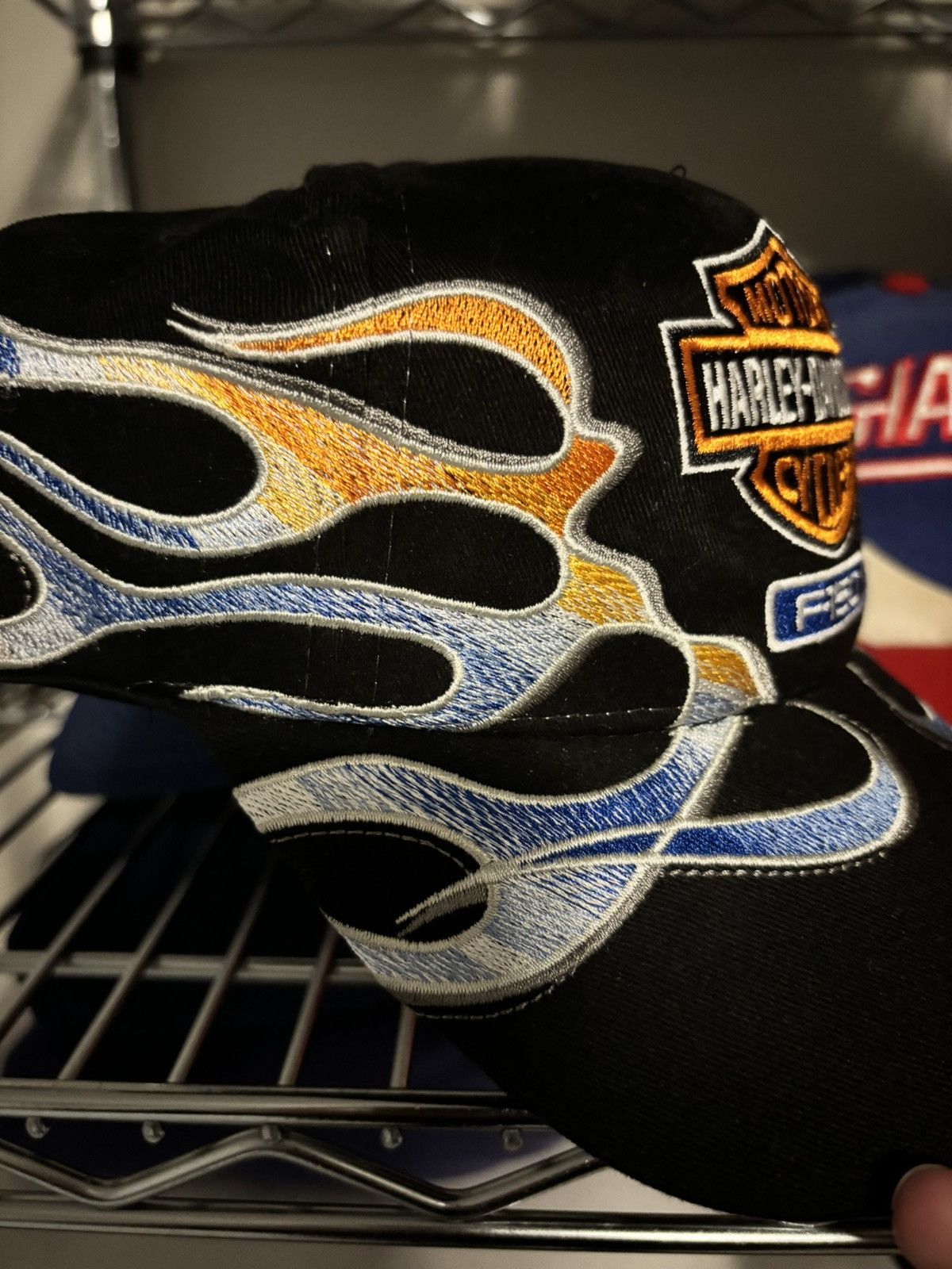 Harley Davidson Vintage Harley Davidson Ford F-150 Flames Hat Y2K Size ONE SIZE - 2 Thumbnail