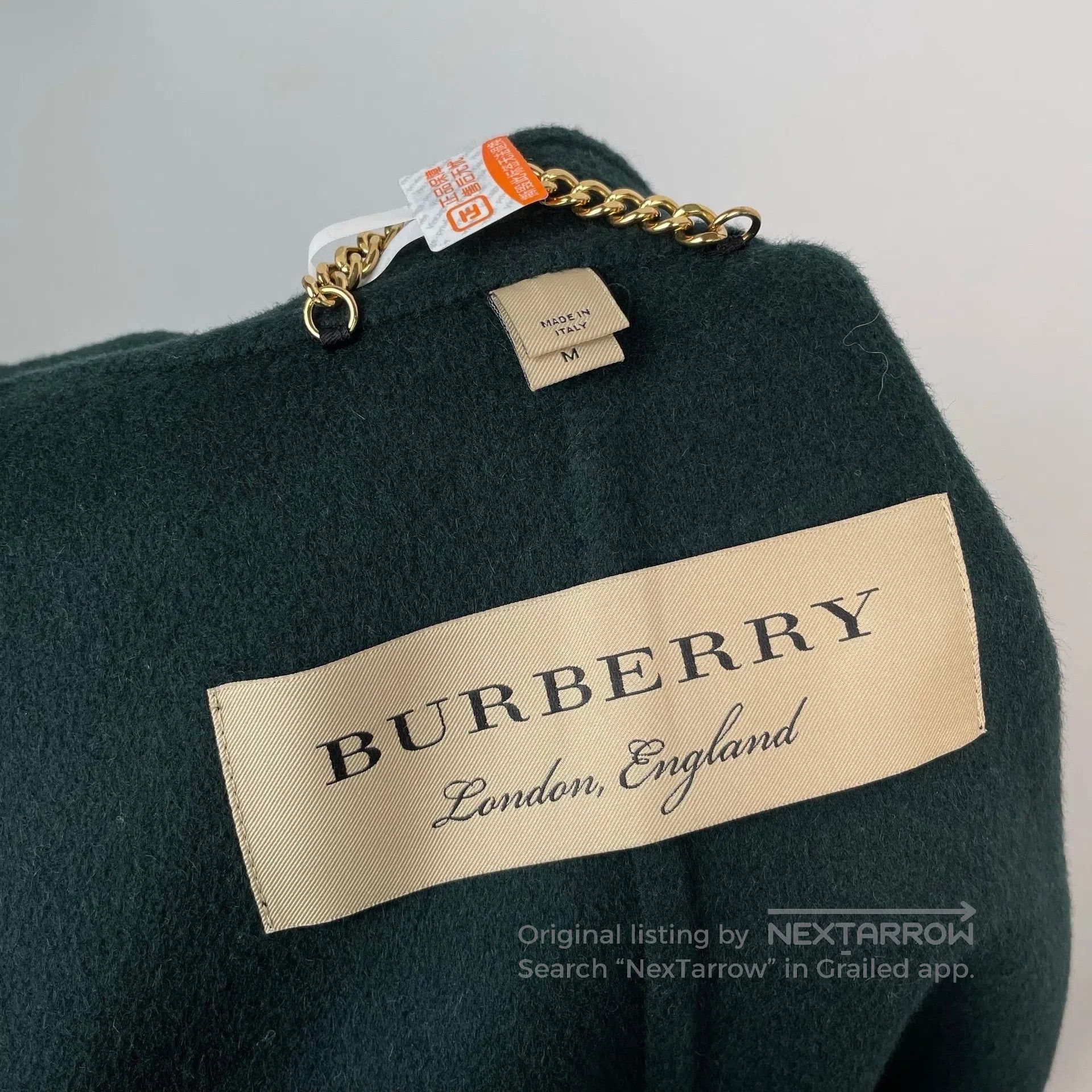 Burberry Burberry Luxurious Olive Green Buttoned Cloak Coat| Size US M / EU 48-50 / 2 - 8 Thumbnail