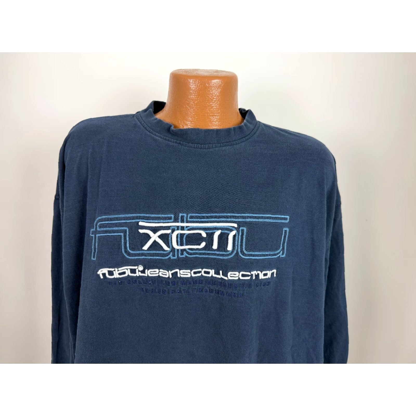 Fubu FUBU Shirt Men 3XL Vintage Navy Embroidered Long Sleeve Cotton Y2K 90s Hip Hop XL? Size US XXL / EU 58 / 5 - 3 Thumbnail
