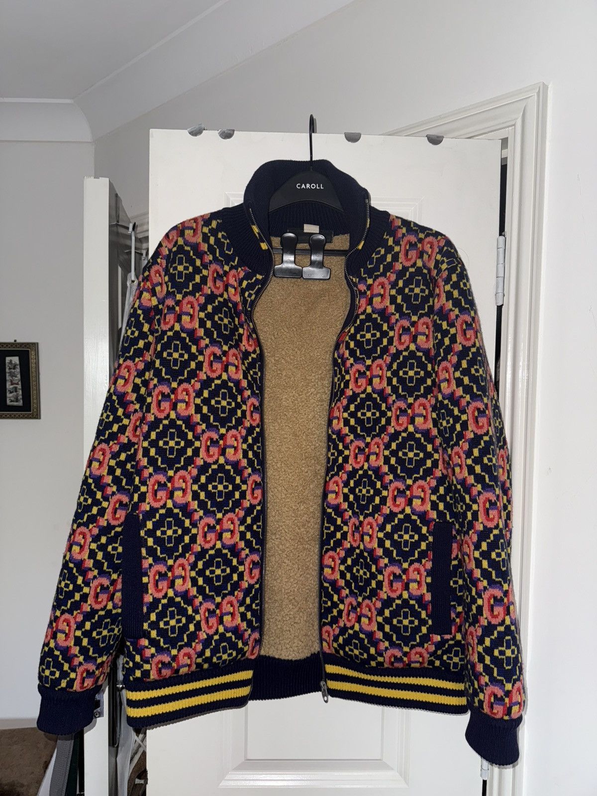 Gucci GUCCI GG jacquard knit jacket (S) Size US S / EU 44-46 / 1 - 2 Thumbnail