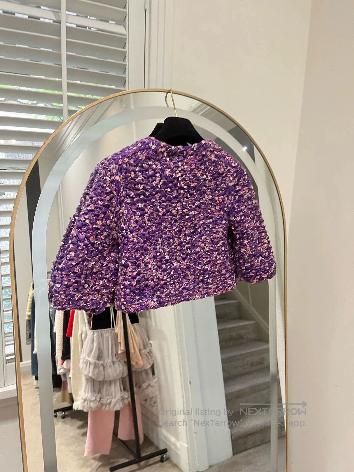 Chanel Chanel 22P Purple Woven Jacket FR34. Size US XS / EU 42 / 0 - 2 Thumbnail