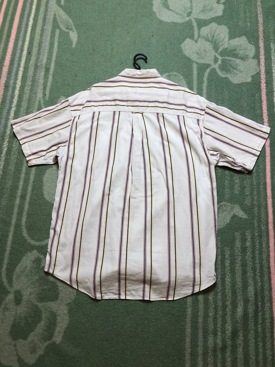 Chaps Ralph Lauren Y2K white print striped shirt Chaps Ralph Lauren Vintage Size US XL / EU 56 / 4 - 10 Thumbnail