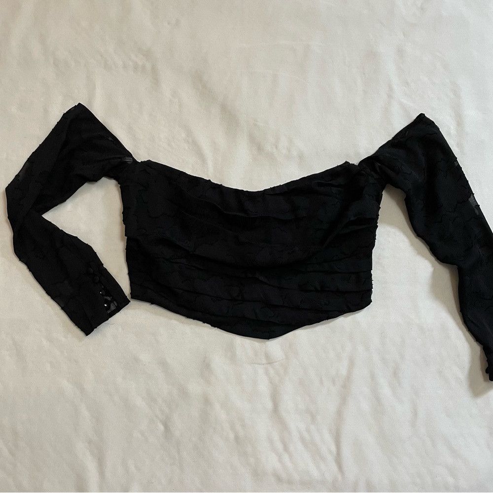 Free People New Free People Black Bella Corset Top Size L Size L / US 10 / IT 46 - 6 Thumbnail