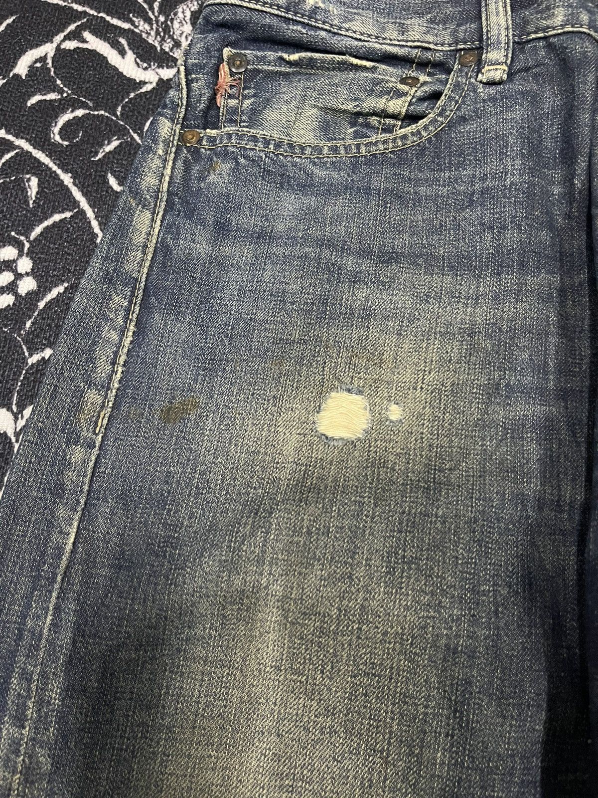 Japanese Brand 2000s PJC RALPH LAUREN DISTRESSED JEANS Size US 30 / EU 46 - 9 Thumbnail
