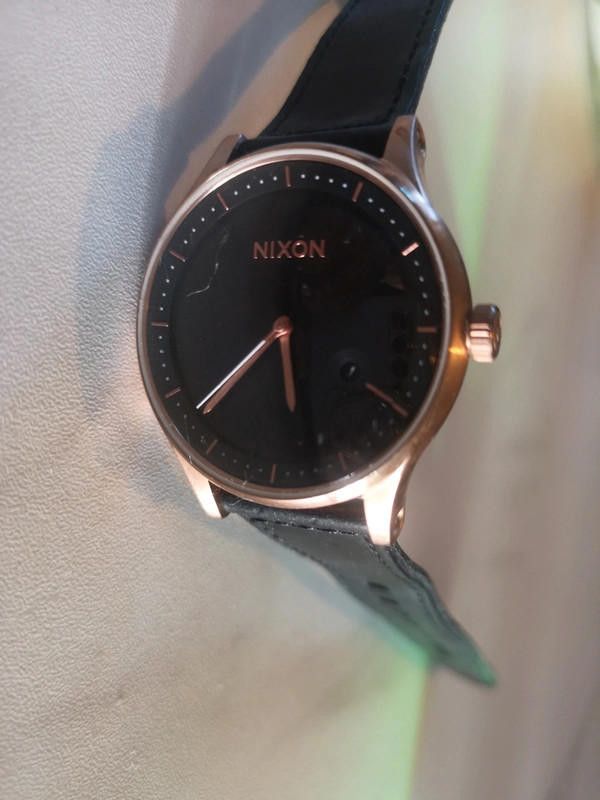 Nixon Nixon men's black leather strap watch Size ONE SIZE - 3 Thumbnail