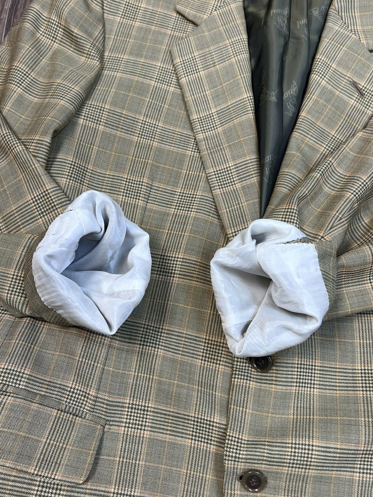 Brioni Brioni Parigi Wool Olive Check Blazer Two Buttons 52 Size 52S - 13 Thumbnail
