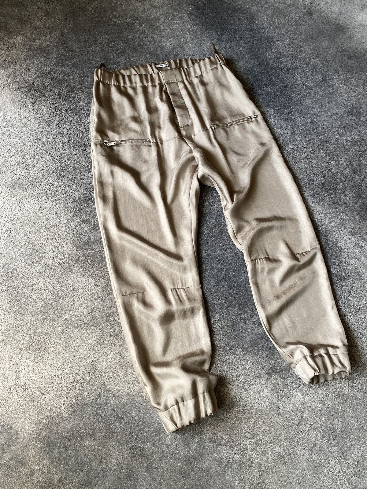 Miu Miu Fall 2007 Miu Miu Runway Satin Front Double Pocket Pants Size US 30 / EU 46 - 2 Thumbnail