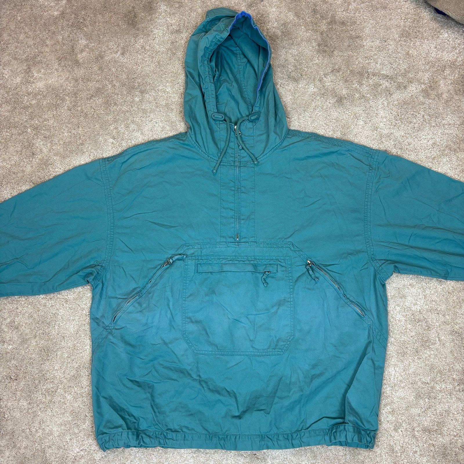 Gap × Vintage Vintage 90s Gap 7/2 Zip Hooded Anorak Windbreaker Jacket XL Size US XL / EU 56 / 4 - 2 Thumbnail