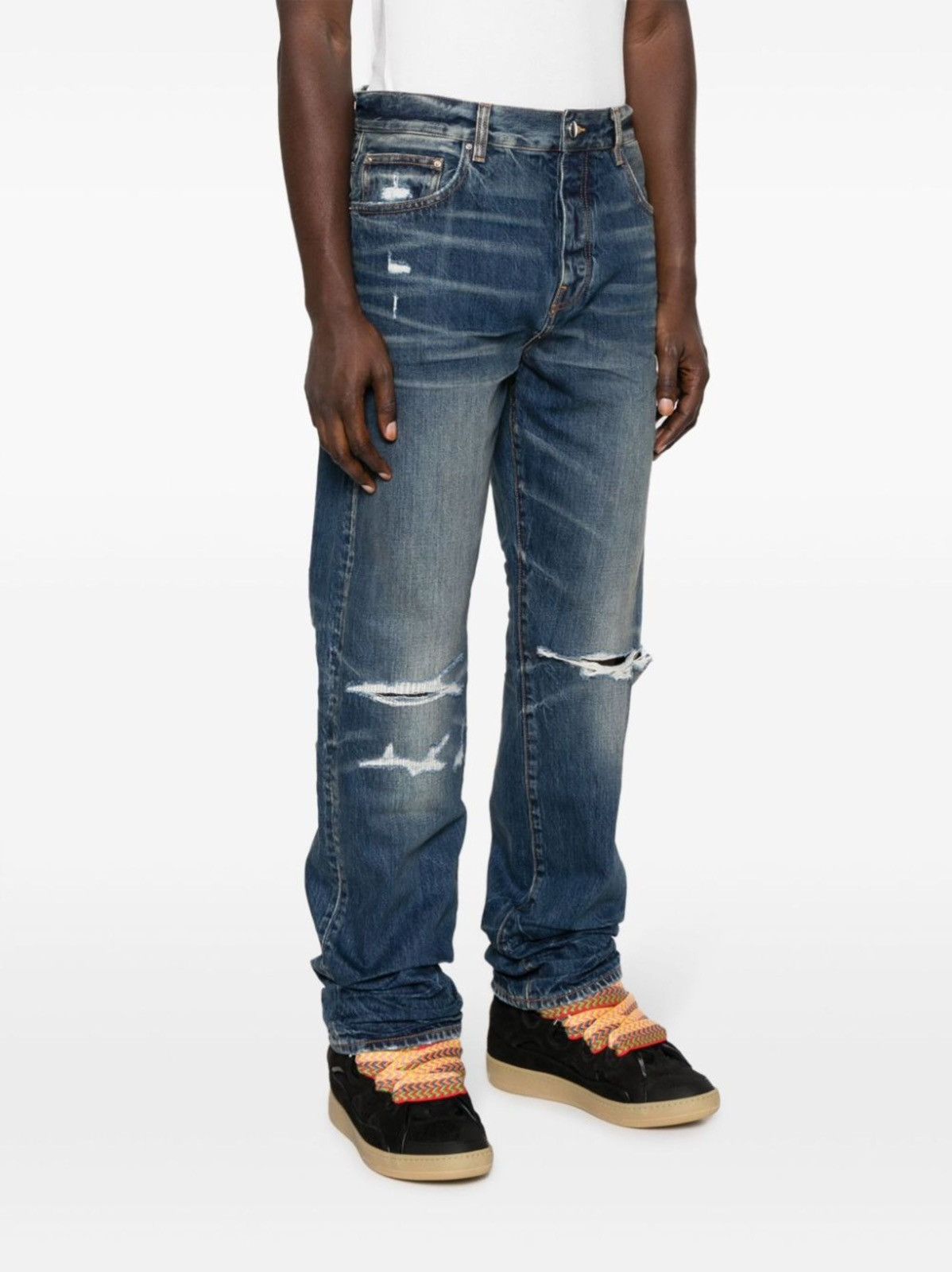 Amiri AMIRI Fractured Straight Jean Size US 34 / EU 50 - 11 Thumbnail