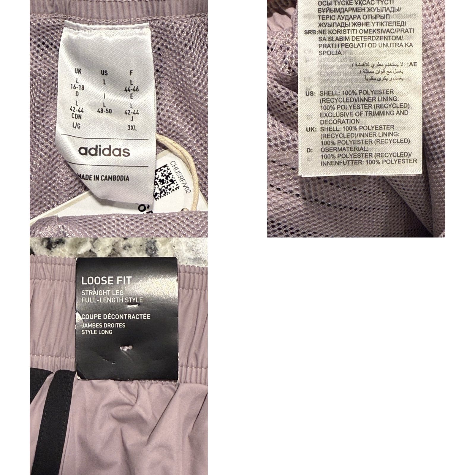 Adidas VINTAGE Adidas Future Icons 3 Stripes Tracksuit Pants Purple Large Adult Pants 32in Waist 27.5in Inseam Women Size 36" / US 14 / IT 50 - 8 Thumbnail