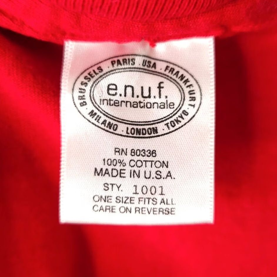 Vintage VINTAGE ENUF T Shirt Mens 2XL Red 80s 90s Streetwear Made In USA T-Shirt Mens Red 80s 90s Streetwear ENUF Size US XXL / EU 58 / 5 - 7 Thumbnail