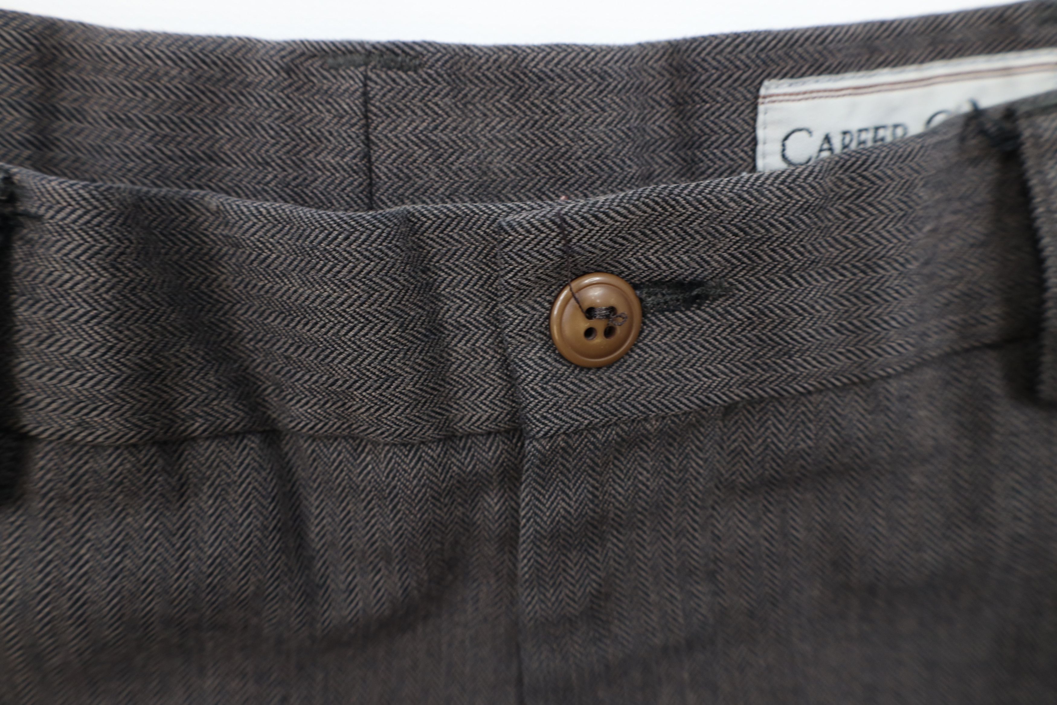Vintage Vintage 90s Streetwear Wide Leg Chino Pants Herringbone Size US 34 / EU 50 - 10 Thumbnail