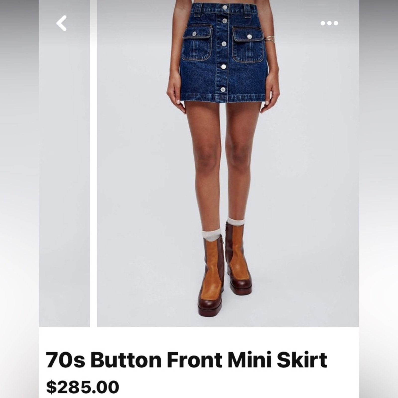 Bdg 70’s style BDG denim mini skirt snap front hippie boho Size 28" / US 6 / IT 42 - 8 Thumbnail