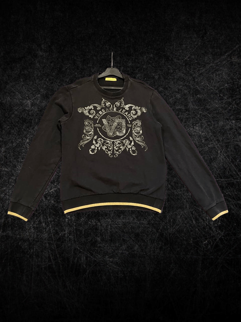 Versace Jeans Couture Big Print Black Sweatshirt Versace Jeans Couture Y2K Size S / US 4 / IT 40 - 1 Thumbnail