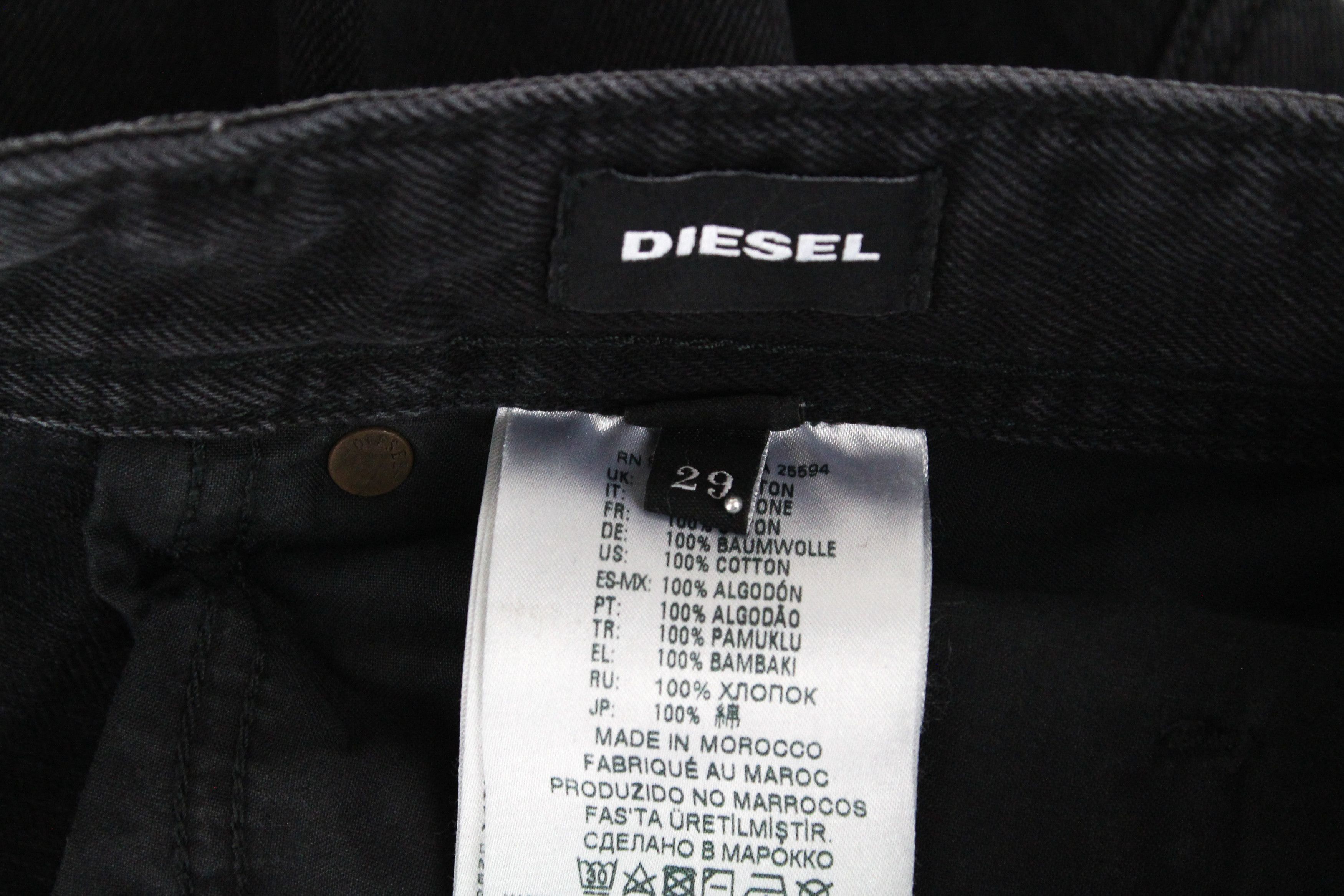 Diesel D-WILLOH 084TN W29 Summer Black Cotton Denim Shorts 84122 Size US 29 - 6 Thumbnail