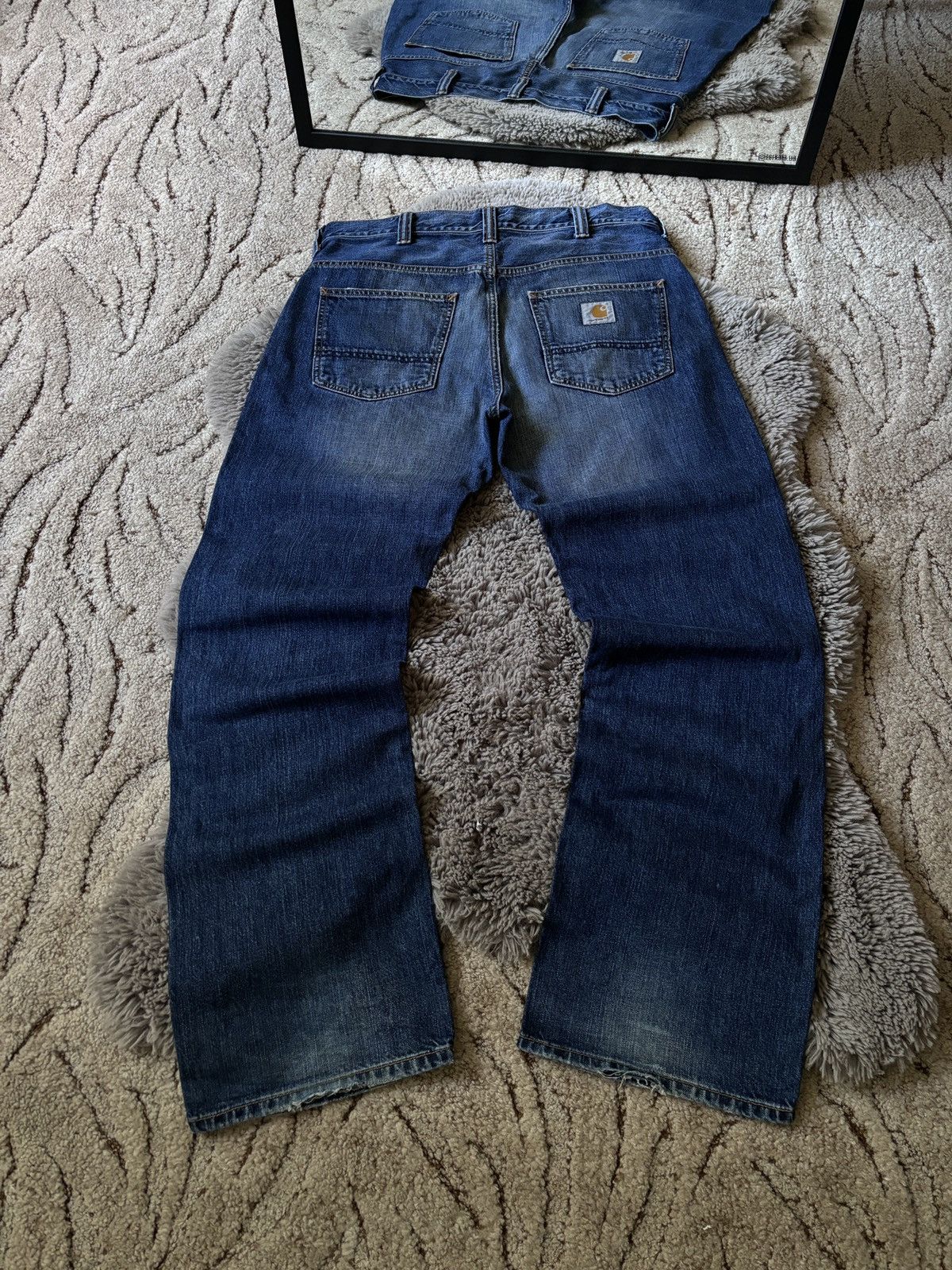 Carhartt × Vintage Carhartt Jeans Retro Simple Vintage blue Denim Pants Size US 31 - 1 Thumbnail