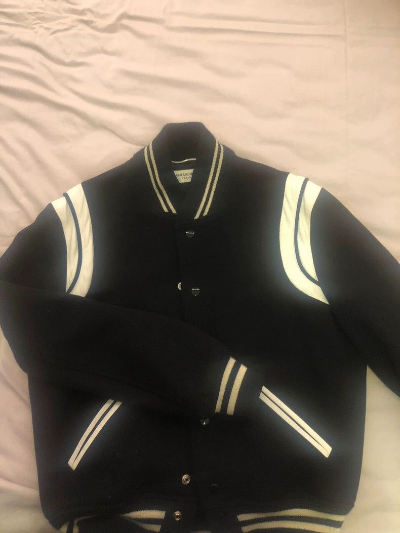 Saint Laurent Paris Saint Laurent Classic Black Baseball Jacket Size US M / EU 48-50 / 2 - 1 Thumbnail