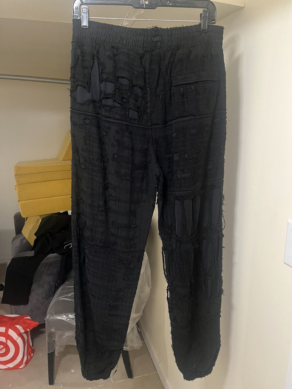 Givenchy Givenchy Faded Black Cotton Distressed Trousers Sz L Size US 34 / EU 50 - 5 Thumbnail