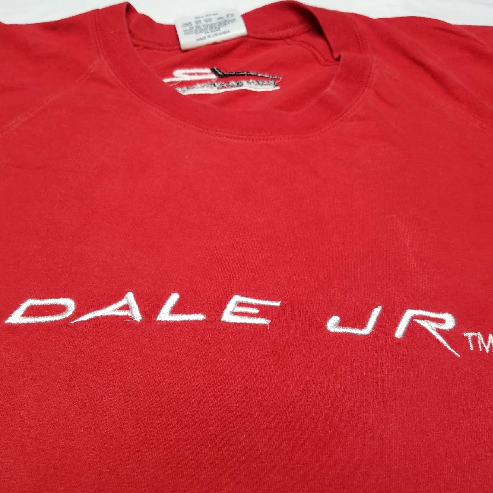 Chase Authentics VINTAGE Dale Earnhardt Jr T-Shirt Red Crew Neck Short Sleeve XL 100% Cotton Chase Authentics Mens XL Red Tee Size US XL / EU 56 / 4 - 2 Thumbnail