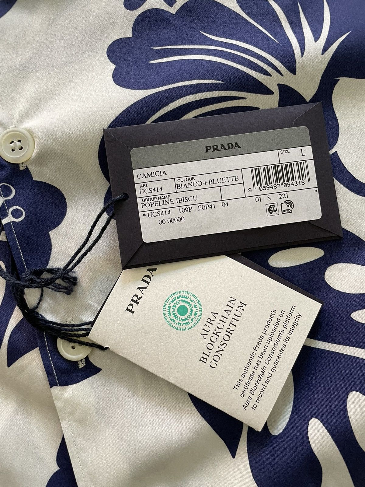 Prada Prada Bowling Shirt “Ibiscus Print” Size US L / EU 52-54 / 3 - 4 Thumbnail