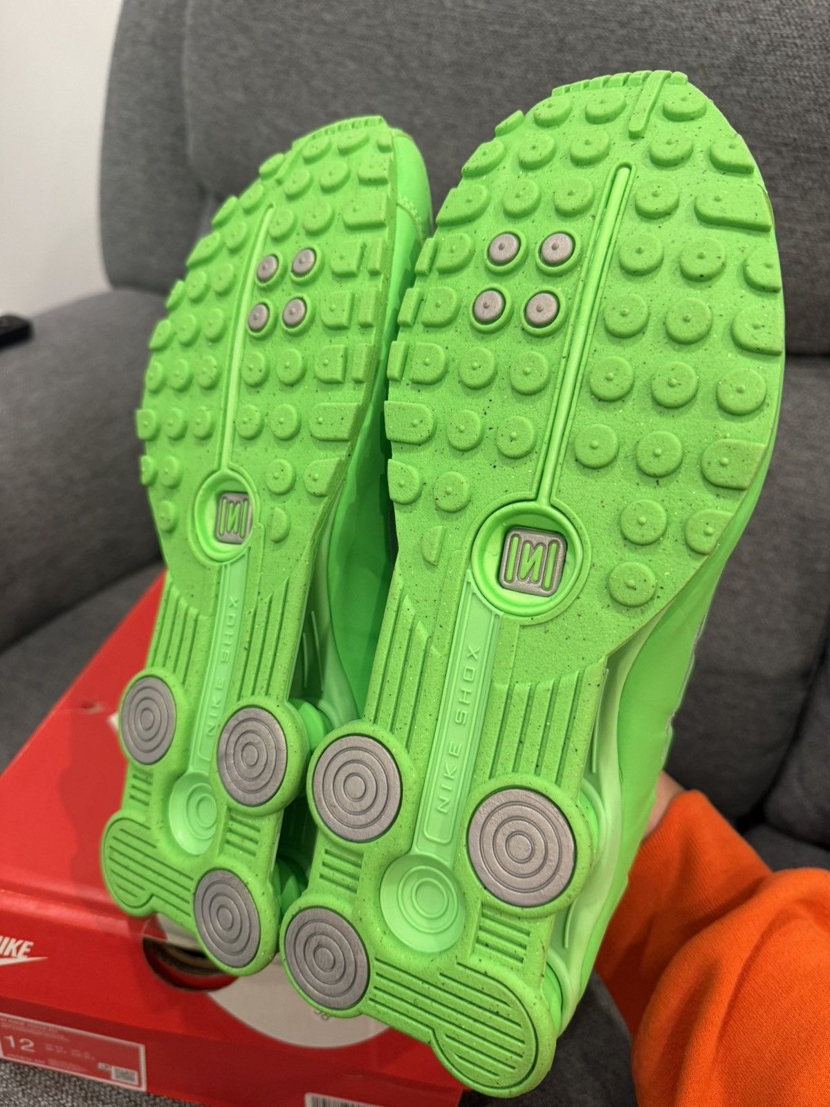 Nike Nike Shox R4 Lime Green Strike Size US 10.5 / EU 43-44 - 3 Thumbnail