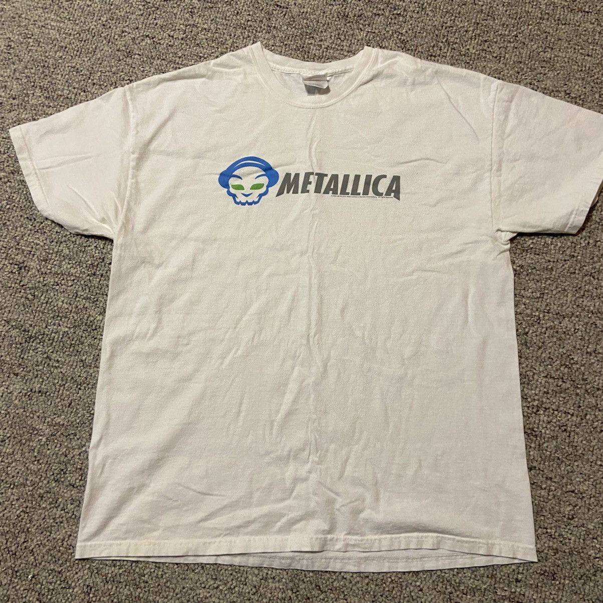 Metallica 2005 Vintage Metallica Napster Logo Rip Shirt Size US XL / EU 56 / 4 - 1 Thumbnail