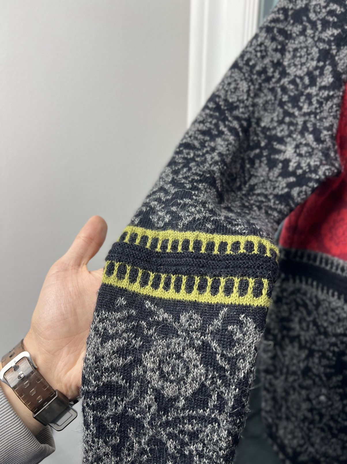 Designer Oleana Norway Alpaca Floral Cardigan Sweater Size M Size M / US 6-8 / IT 42-44 - 11 Thumbnail