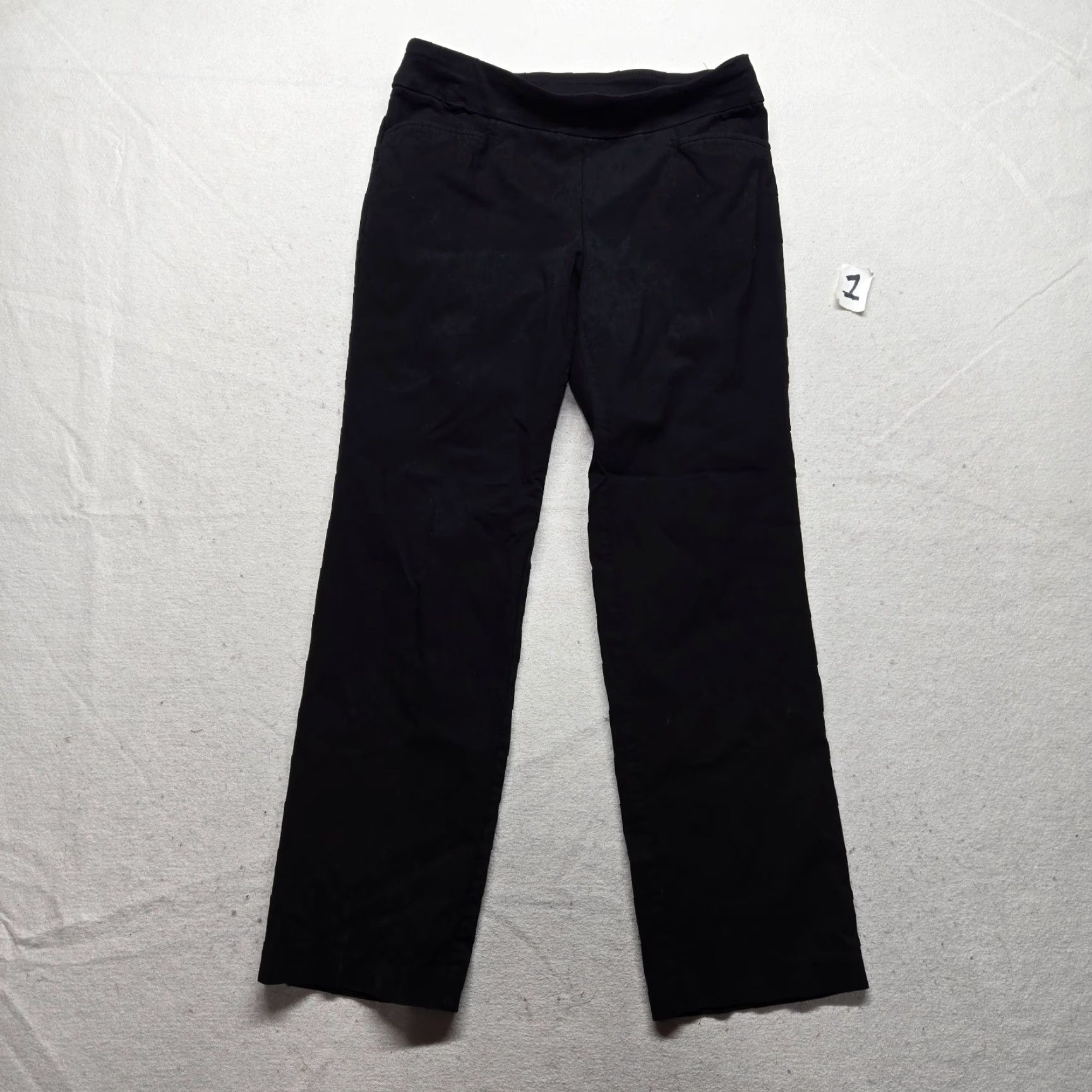 Vintage Time And Tru Pants Dress Pants Elastic Waist Black Adult Womens PM Petite Medium 30in Inseam 28in Womens Pants Size 32" / US 10 / IT 46 - 2 Thumbnail