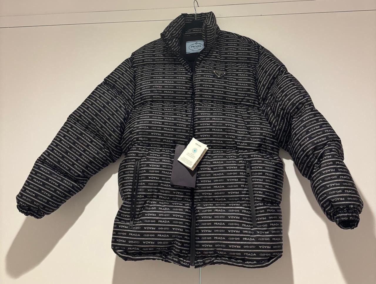 Balenciaga Prada Re-nylon All Over Logo Padded Jacket Size XS / US 0-2 / IT 36-38 - 2 Thumbnail