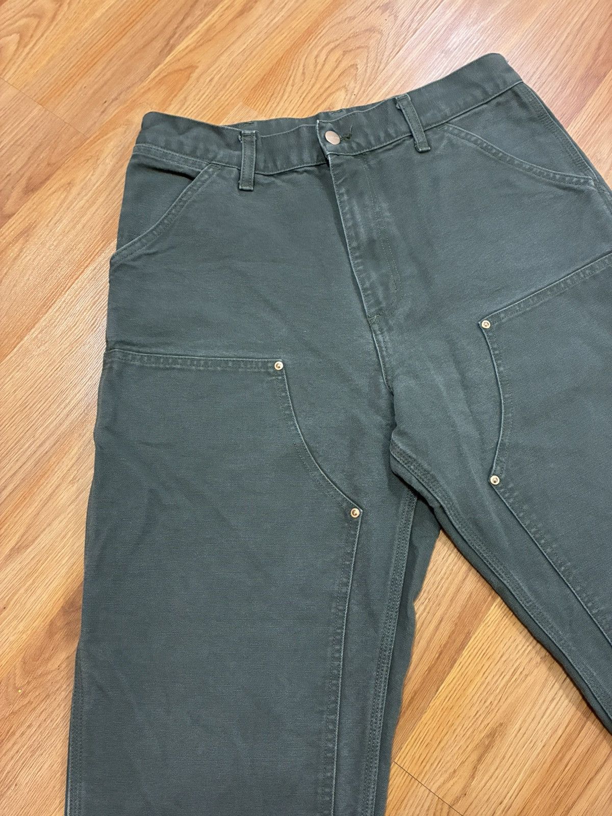 Carhartt Wip 31x32 Carhartt WIP Double Knee Stone Washed Canvas Pant Fade Size US 31 - 4 Thumbnail