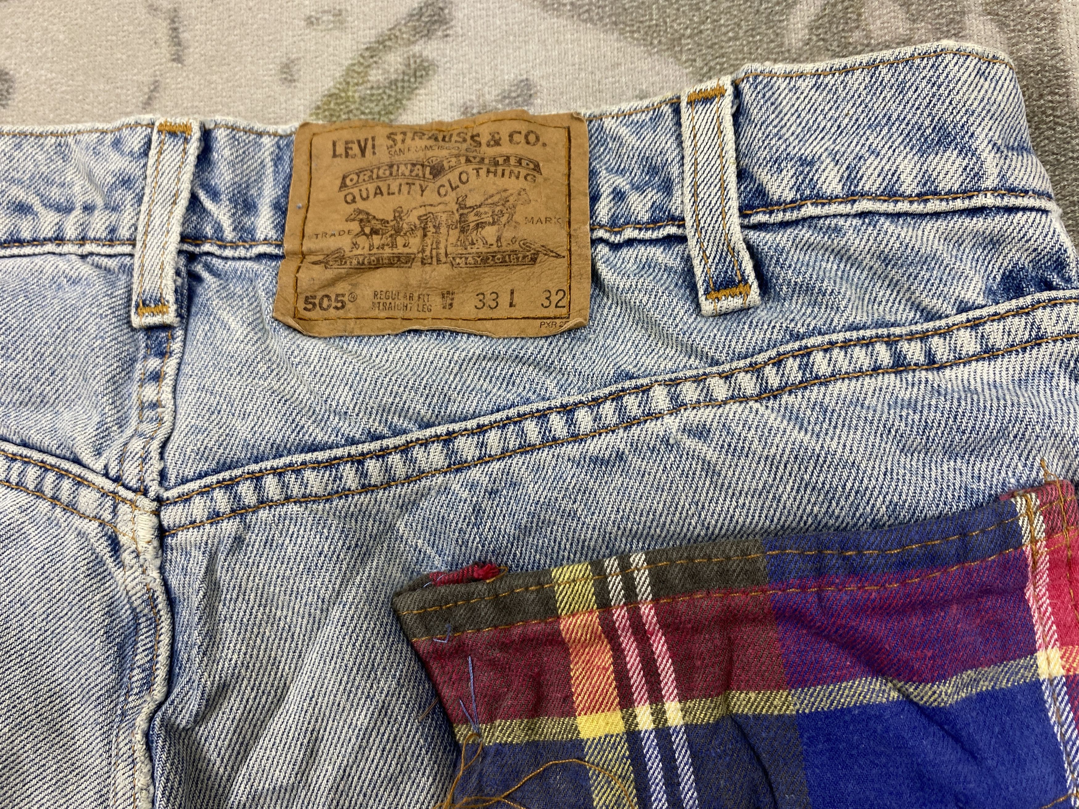 Levi's Distressed Blue Vintage Levi's 505 Shorts Jeans 32x11-JN3784 Size US 32 / EU 48 - 10 Thumbnail