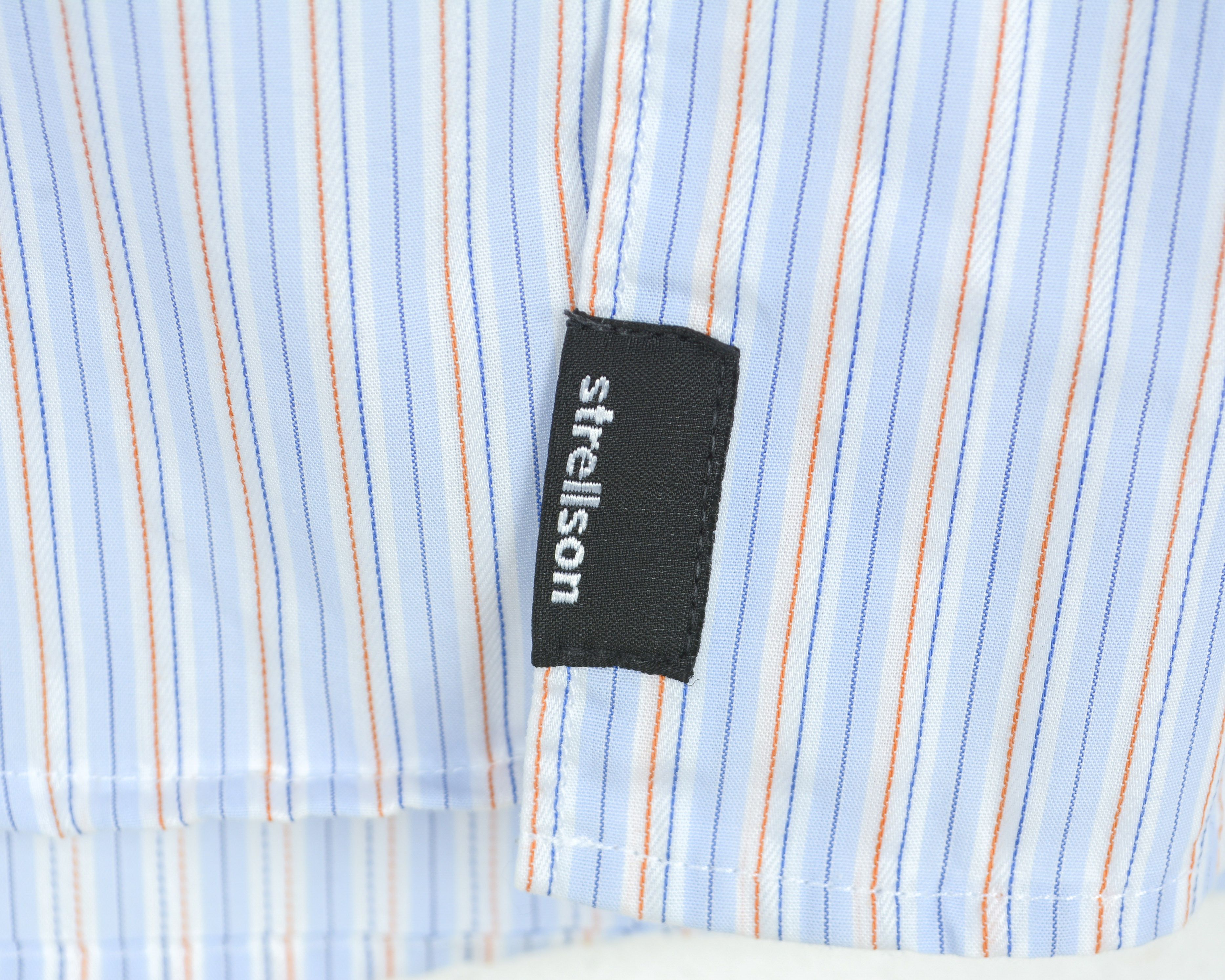 Strellson Formal Blue Mens Shirt 15.5" Size S Casual Single Cuffs Size 38R - 3 Thumbnail