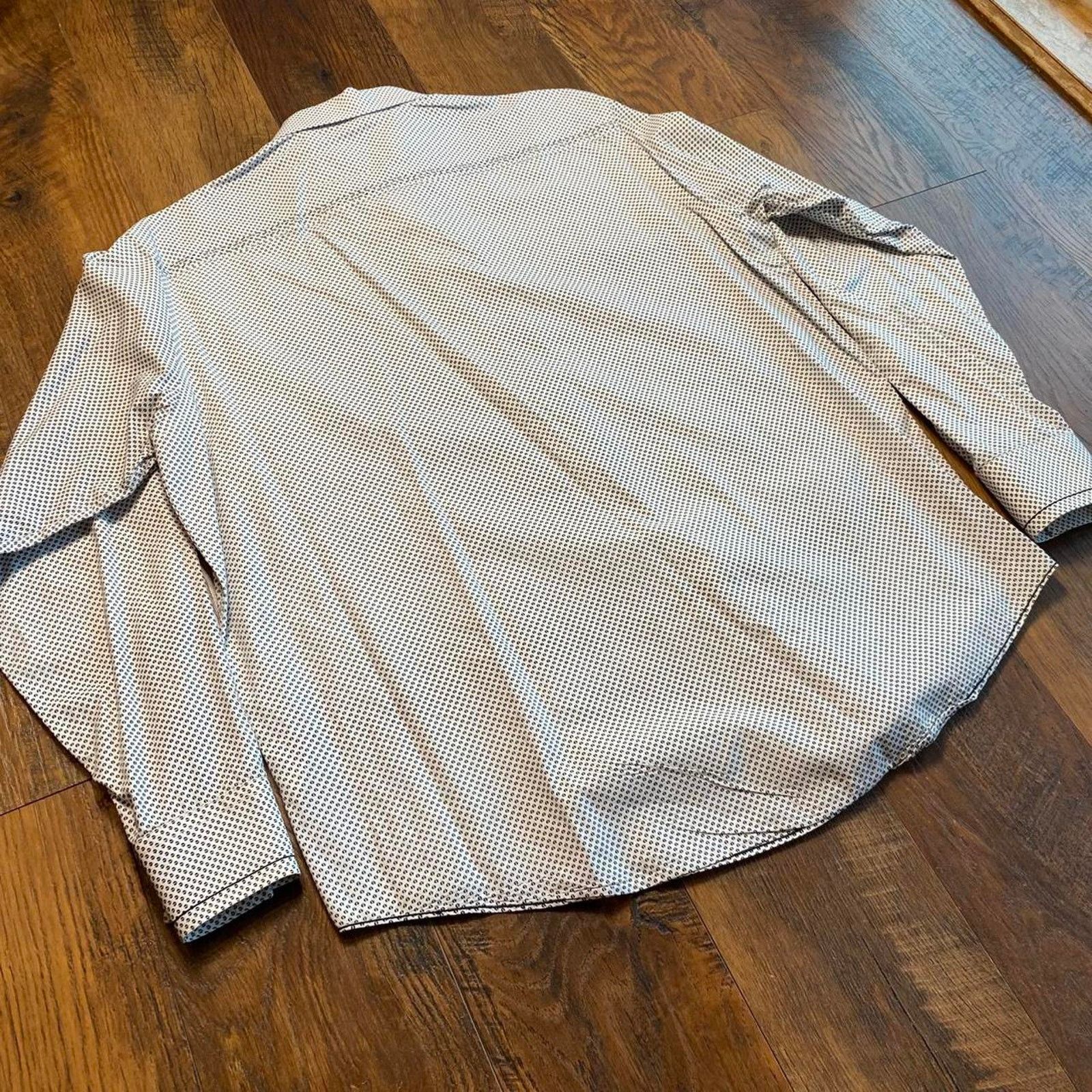 BUGATCHI Bugatchi Uomo - Black, white and silver pattern Dress Shirt Size US L / EU 52-54 / 3 - 8 Thumbnail
