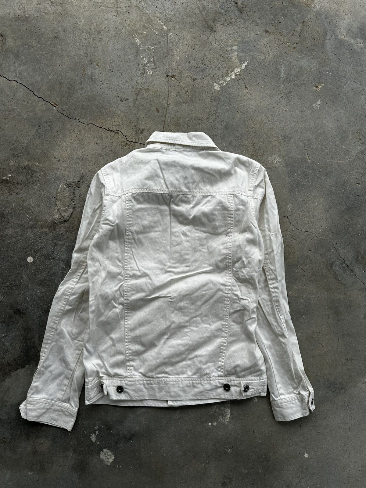 Japanese Brand Jackrose White Trucker Jacket y2k Size US M / EU 48-50 / 2 - 6 Thumbnail