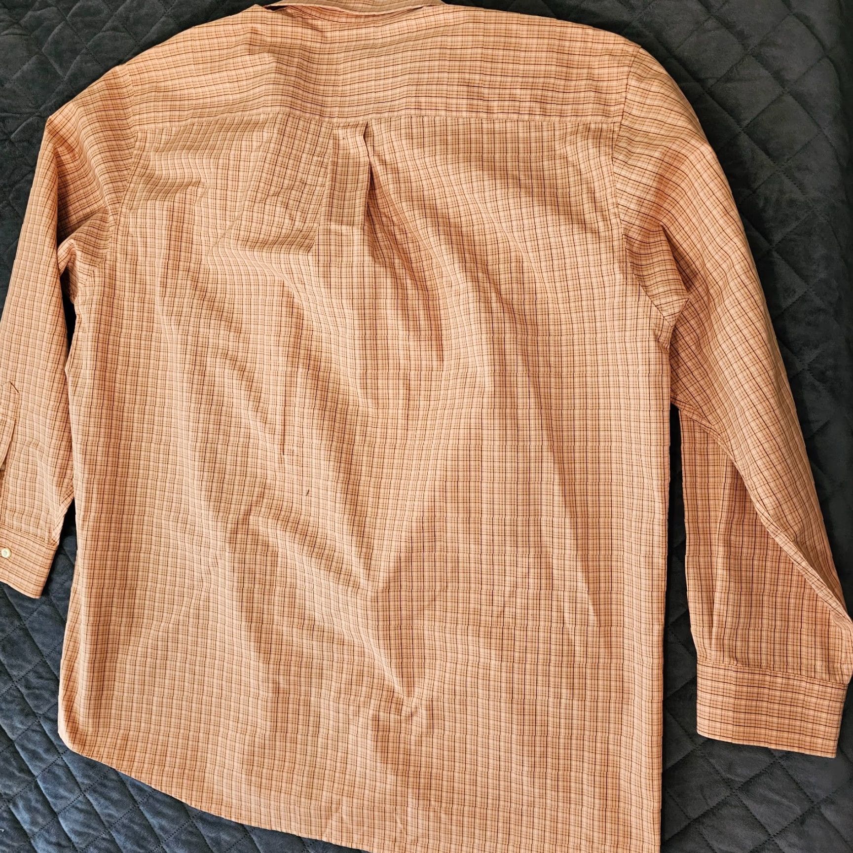 Jos. A. Bank VINTAGE Jos A Bank Men's Orange Check Casual Button-Up Shirt L Classic Fit Cotton Non-Iron Long Sleeve Size US L / EU 52-54 / 3 - 7 Thumbnail