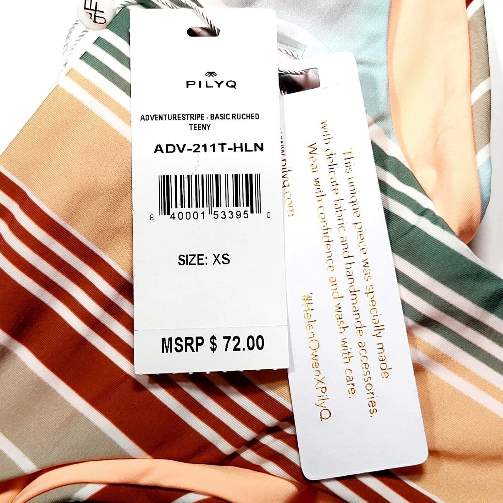 Other NWT PILYQ x Helen Owen Striped Bikini Bottom PQ Swim XS Size ONE SIZE - 4 Thumbnail