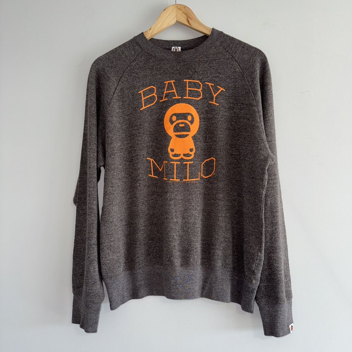 Bape OG Baby Milo Orange Logo Crewneck Sweater Size US M / EU 48-50 / 2 - 2 Thumbnail