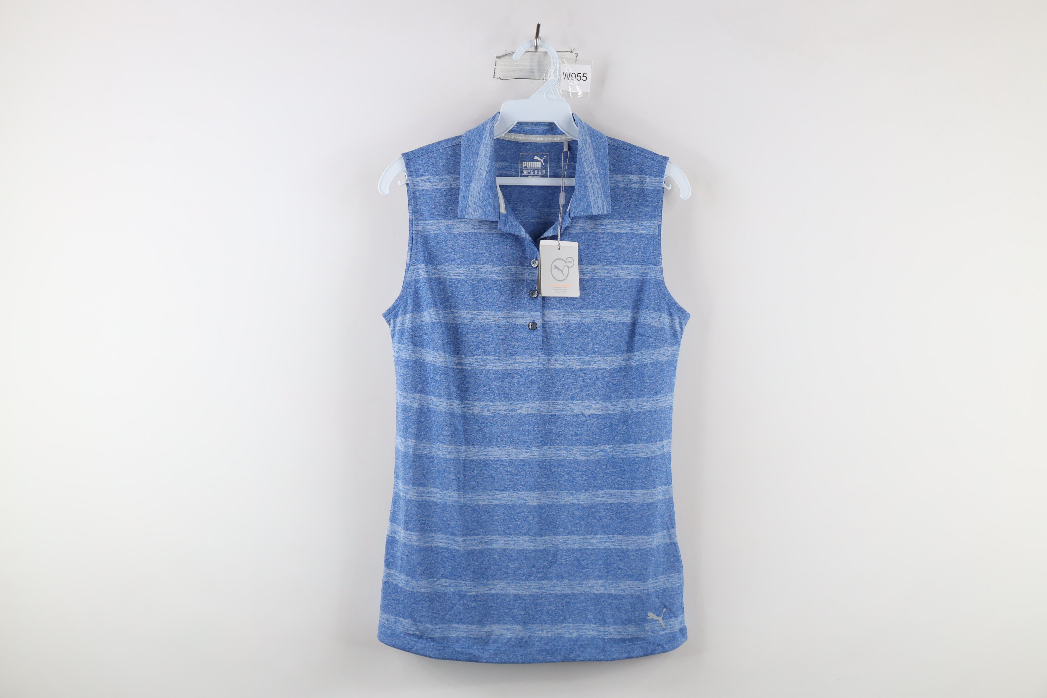 Puma × Vintage New Puma Golf Sleeveless Collared Golf Polo Shirt Blue Size M / US 6-8 / IT 42-44 - 1 Thumbnail