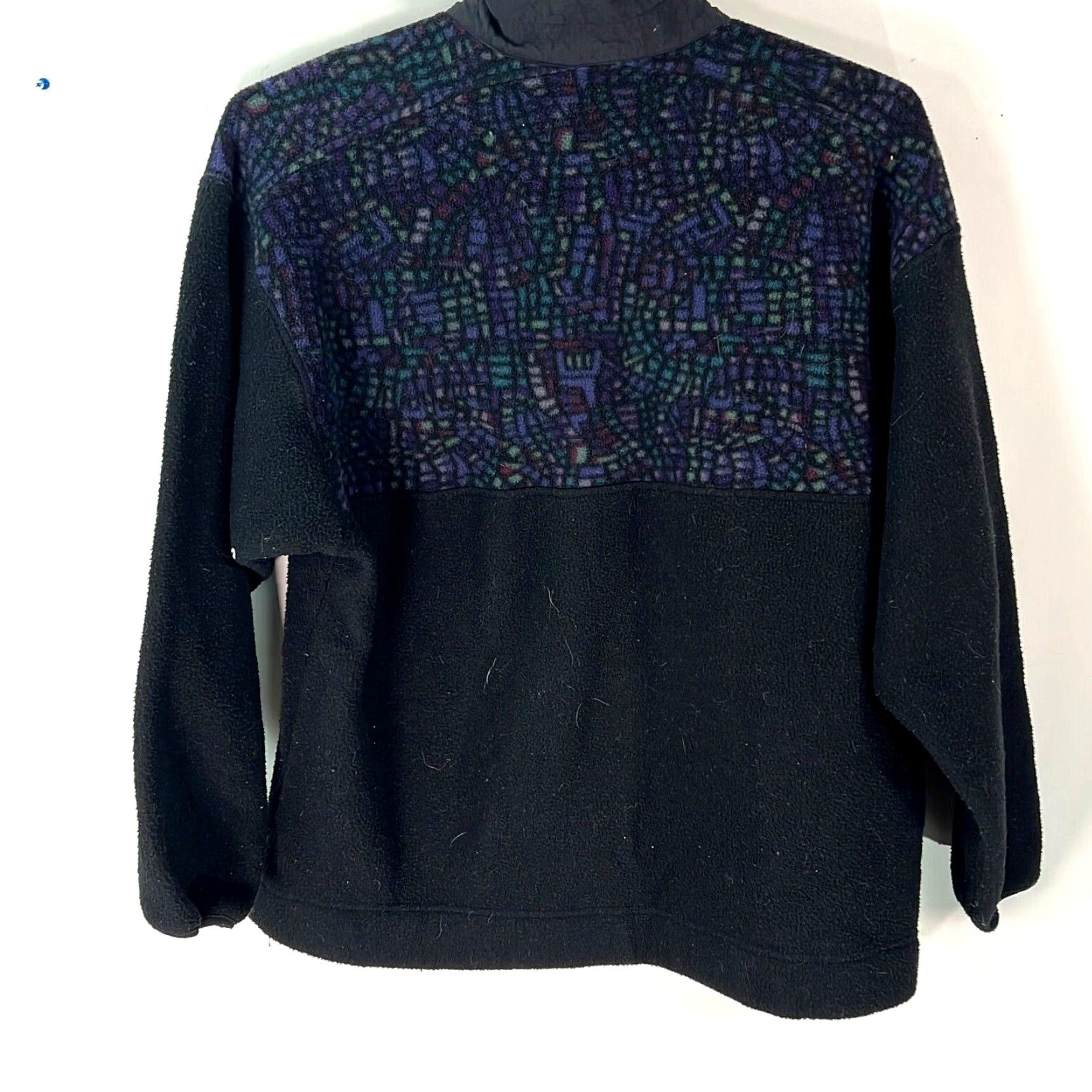 Vintage VINTAGE Columbia Womens Jacket XL Black Geometric Pullover Long Sleeve 100% Polyester United States Made USA Size XL / US 12-14 / IT 48-50 - 2 Thumbnail