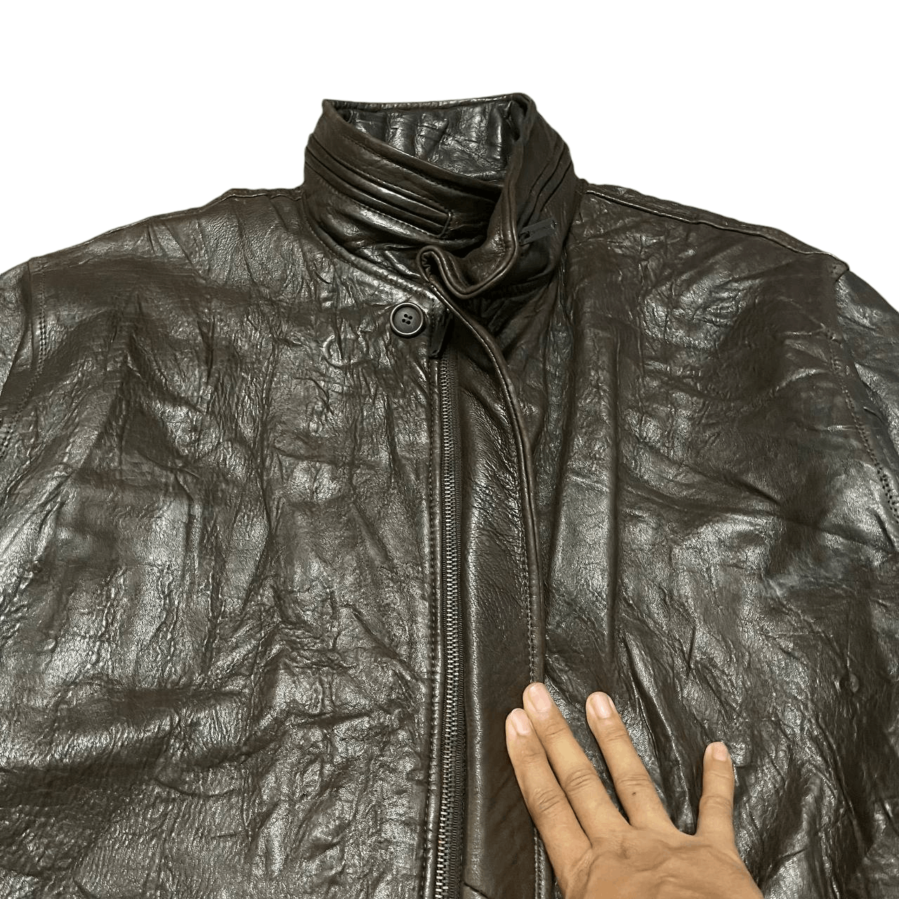 Adolfo Dominguez Vintage Adolfo Dominguez Sheepskin Leather Jacket Size US L / EU 52-54 / 3 - 6 Thumbnail