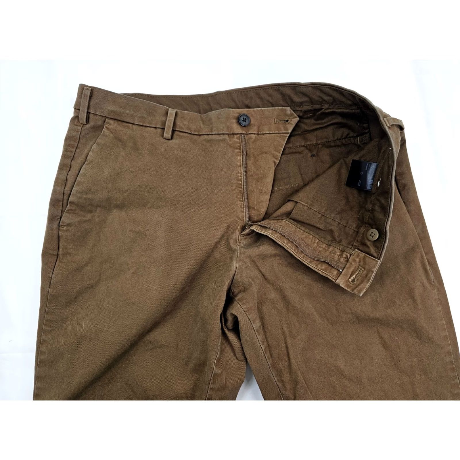 Uniqlo Uniqlo Chino Pants Straight Regular 35x34 Brown Cotton Twill Stretch Men Size US 35 - 6 Thumbnail